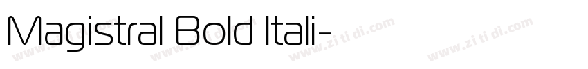 Magistral Bold Itali字体转换